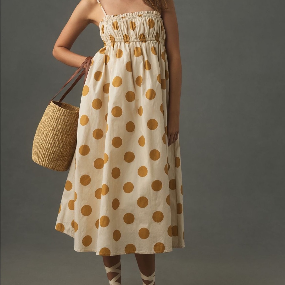 English Factory for Anthropologie Polka Dot midi Sundress